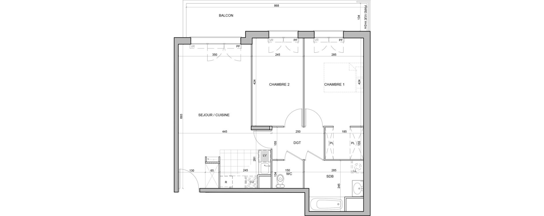 Appartement T3 de 63,55 m2 &agrave; Juvisy-Sur-Orge Entrevoies