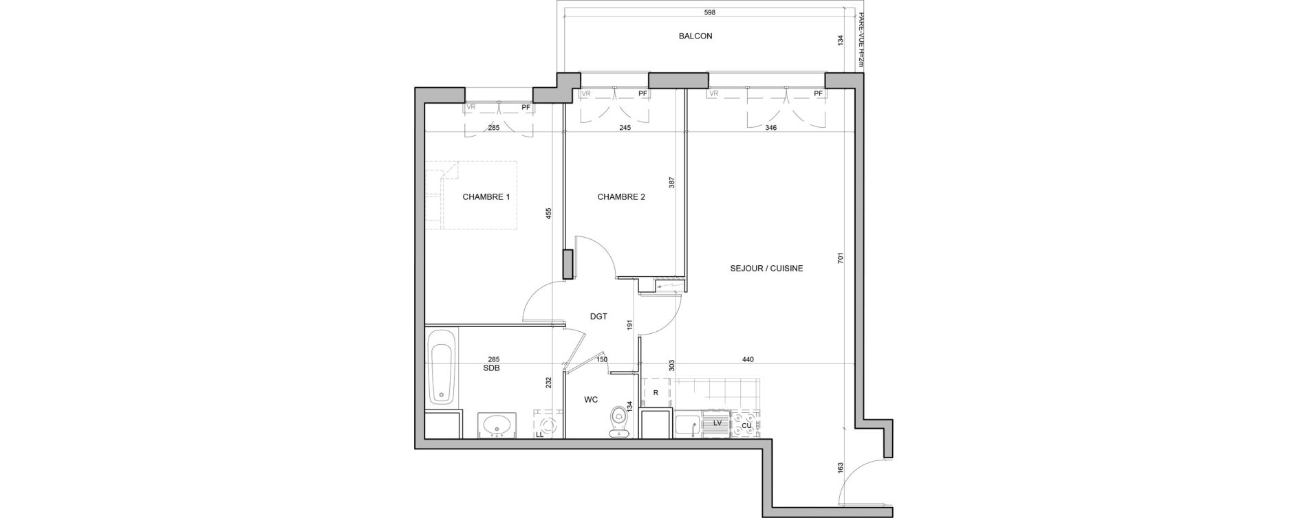 Appartement T3 de 64,20 m2 &agrave; Juvisy-Sur-Orge Entrevoies
