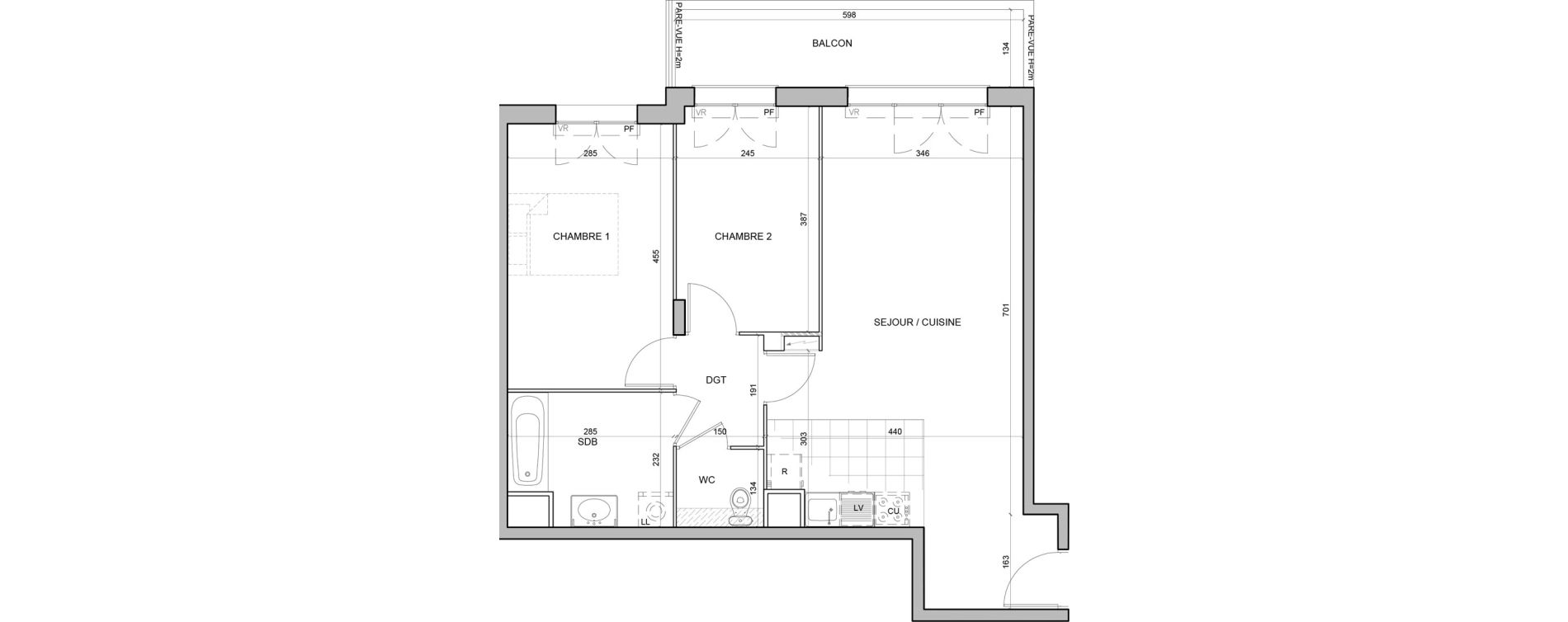 Appartement T3 de 64,20 m2 &agrave; Juvisy-Sur-Orge Entrevoies