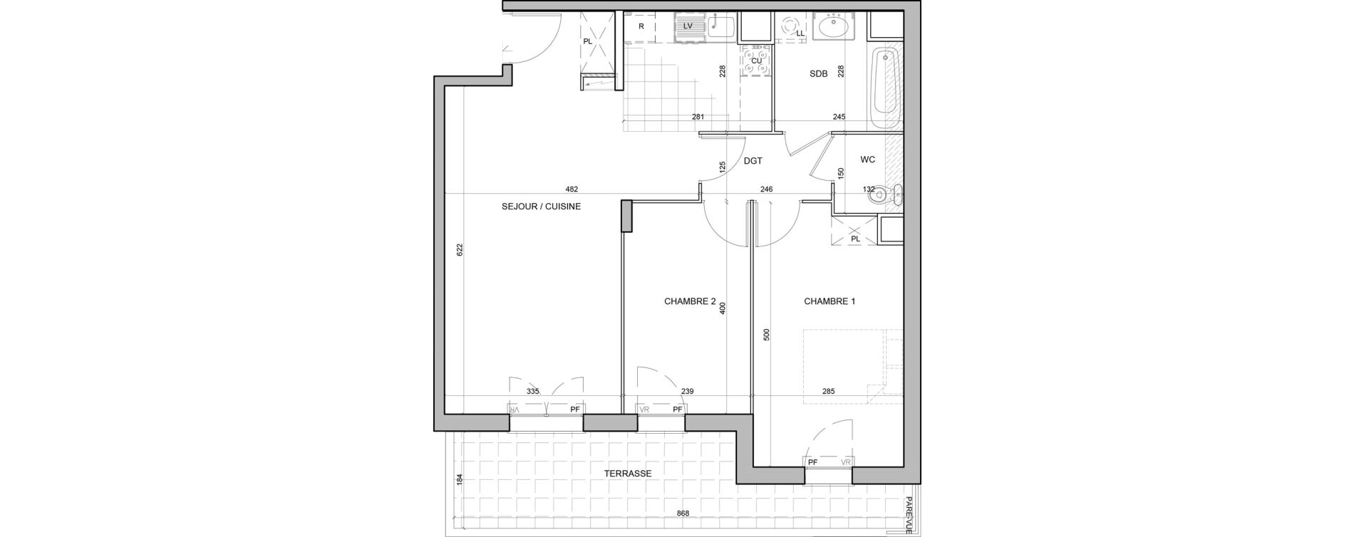 Appartement T3 de 64,75 m2 &agrave; Juvisy-Sur-Orge Entrevoies