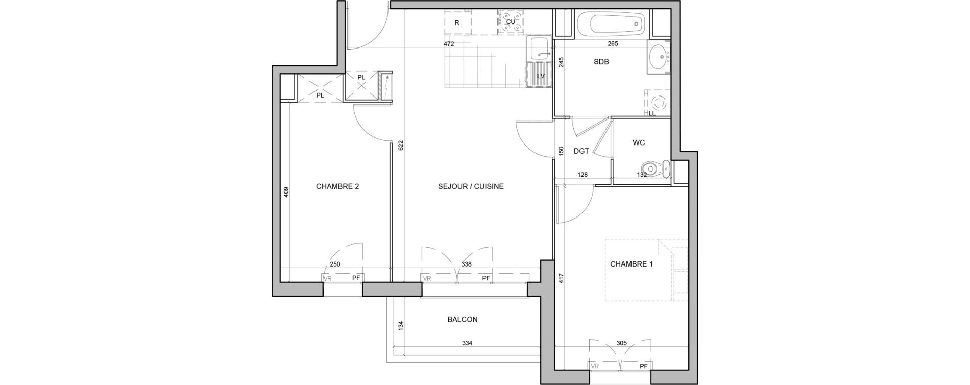 Appartement T3 de 58,00 m2 &agrave; Juvisy-Sur-Orge Entrevoies
