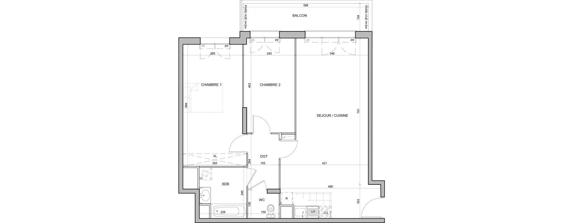 Appartement T3 de 72,05 m2 &agrave; Juvisy-Sur-Orge Entrevoies