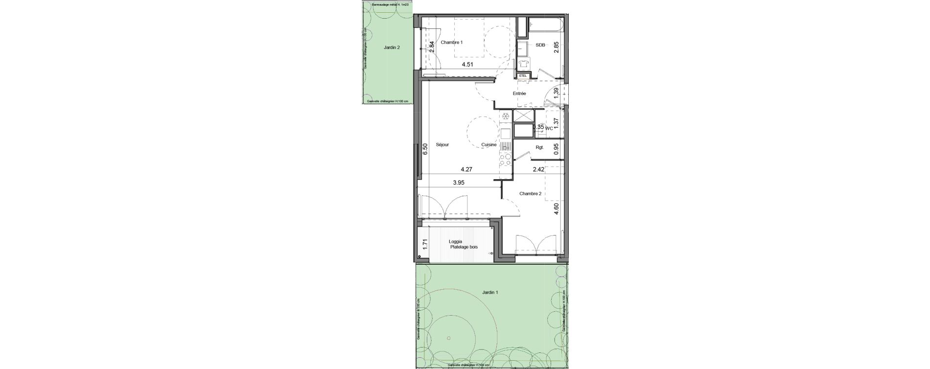 Appartement T3 de 66,20 m2 &agrave; La Norville Centre