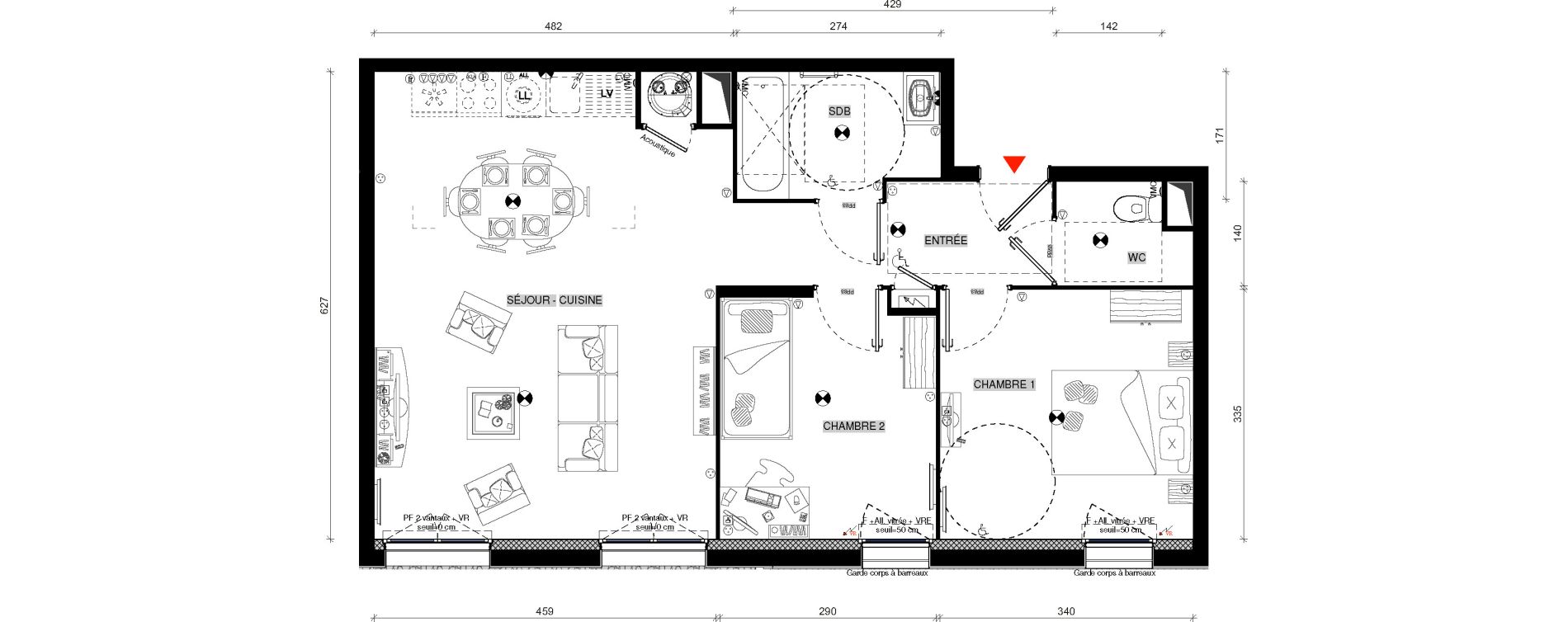Appartement T3 de 61,90 m2 &agrave; Limours Centre