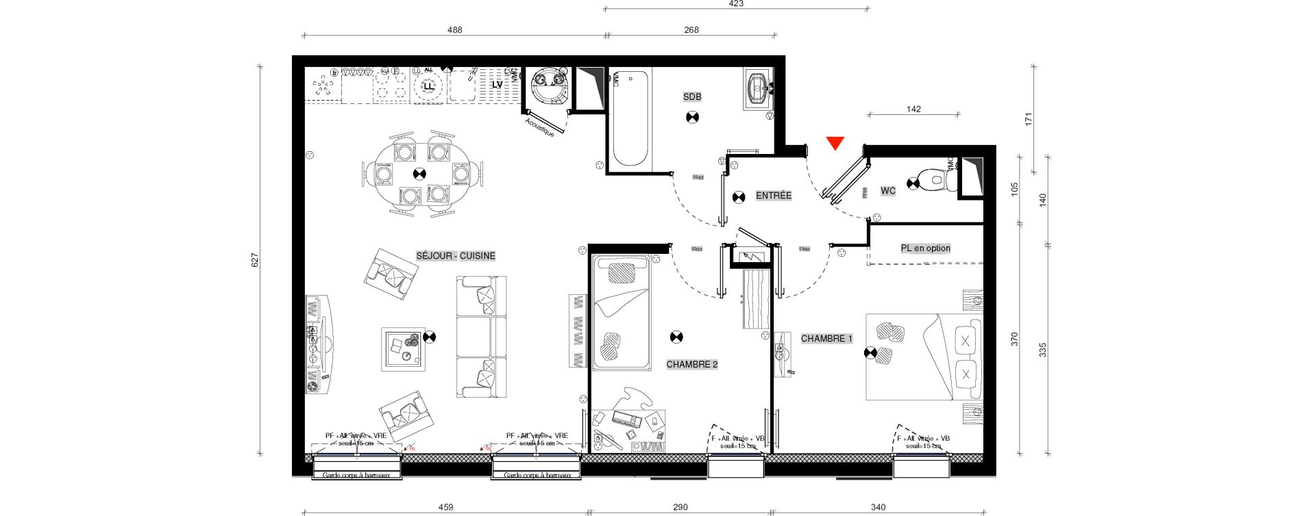 Appartement T3 de 61,85 m2 &agrave; Limours Centre