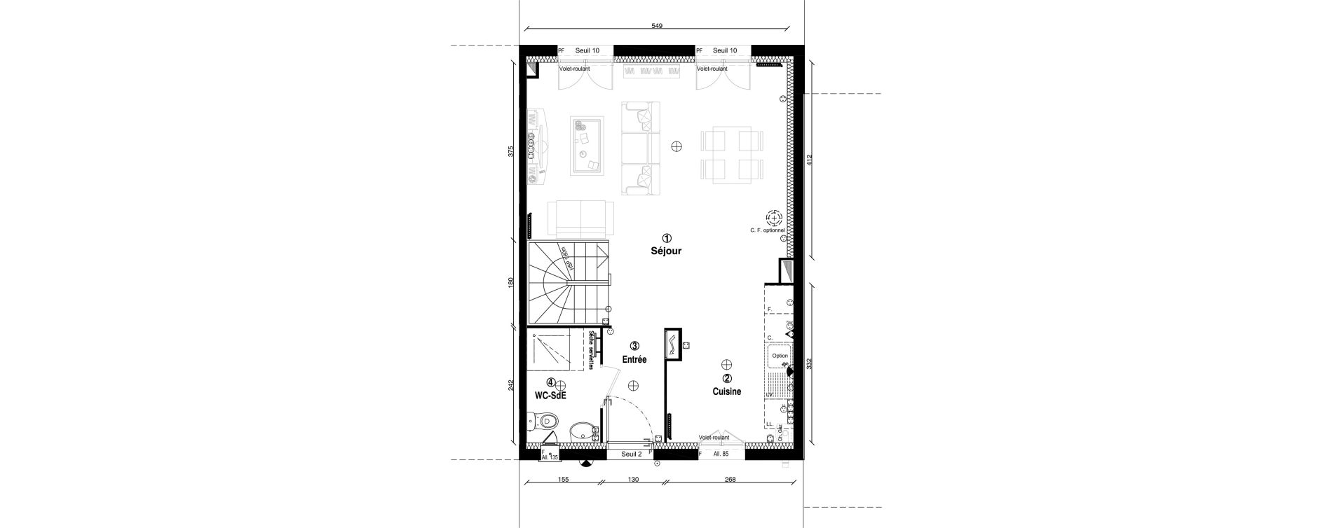 Maison T5 de 96,60 m2 &agrave; Limours Centre
