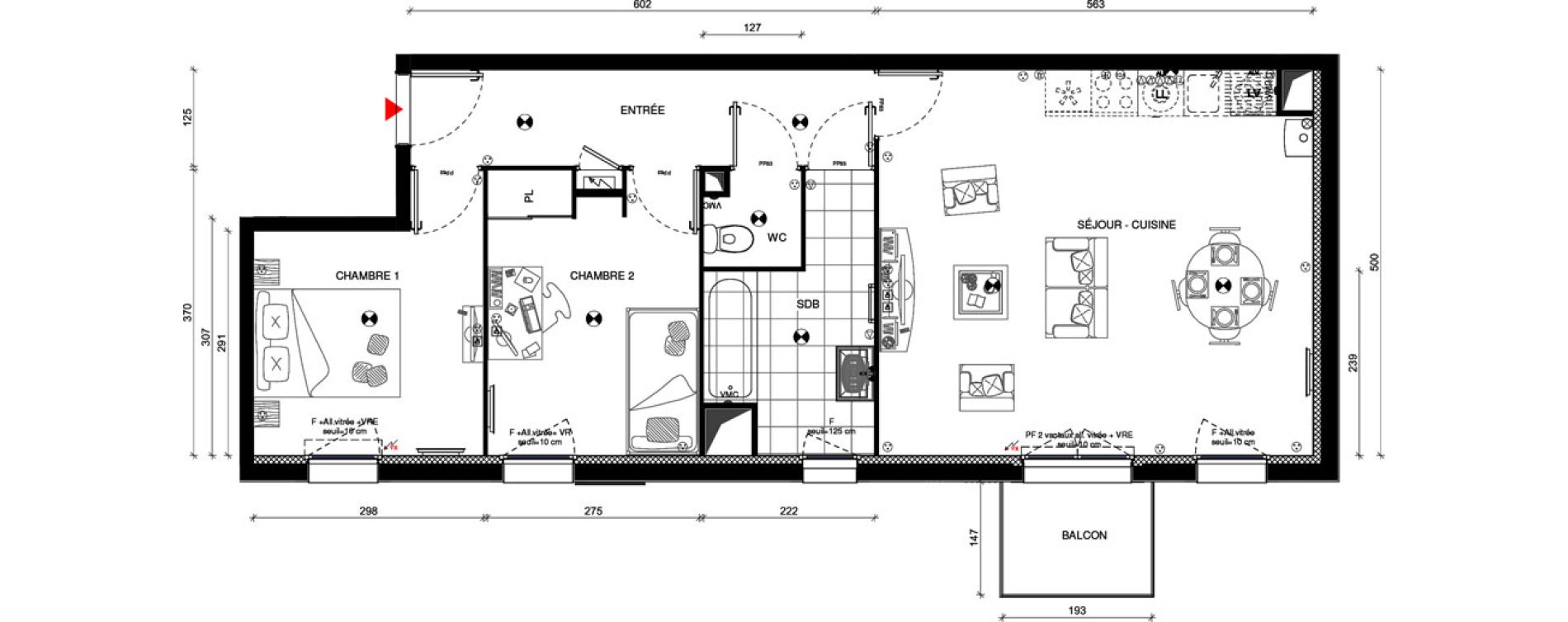 Appartement T3 de 62,20 m2 &agrave; Limours Centre