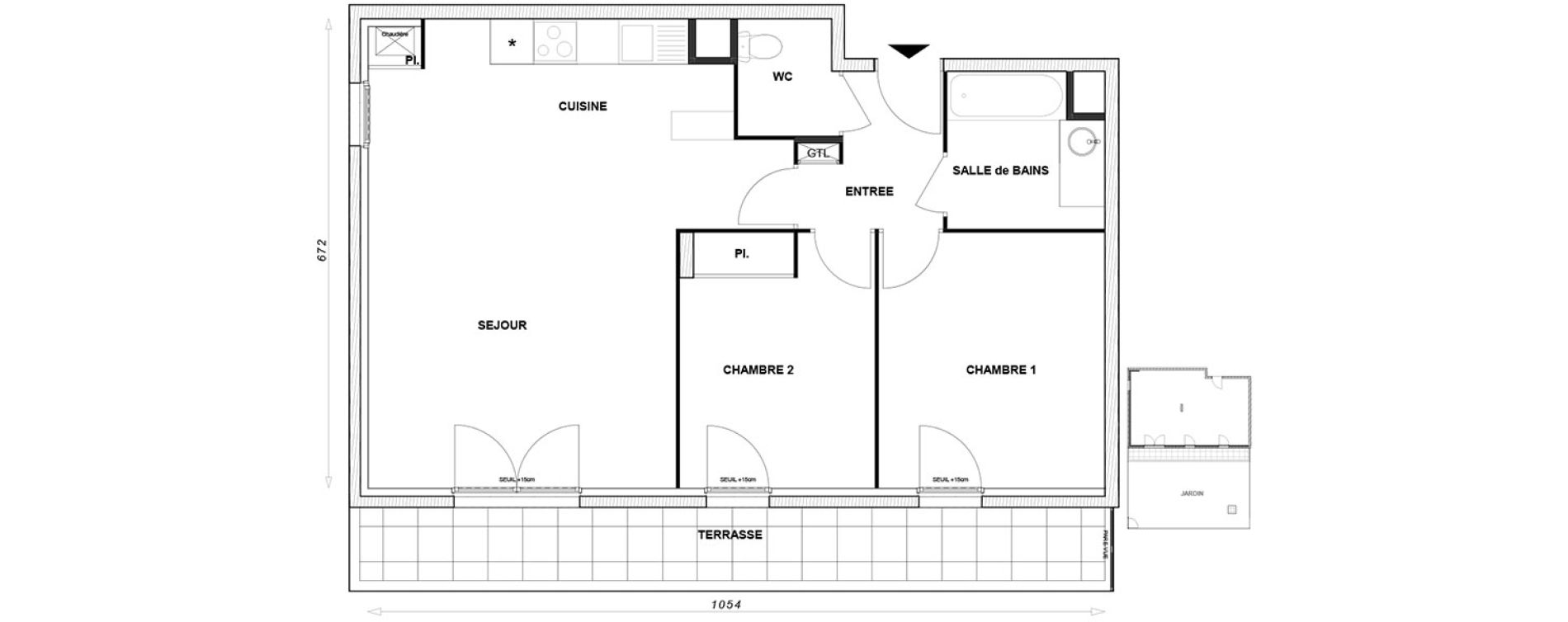 Appartement T3 de 65,52 m2 &agrave; Linas Centre