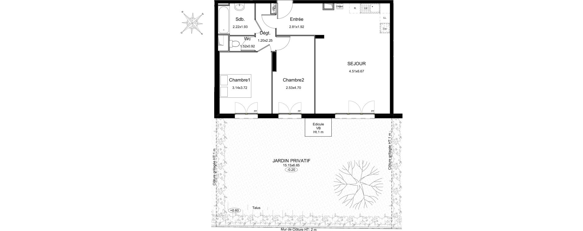 Appartement T3 de 66,06 m2 &agrave; Longjumeau Balizy