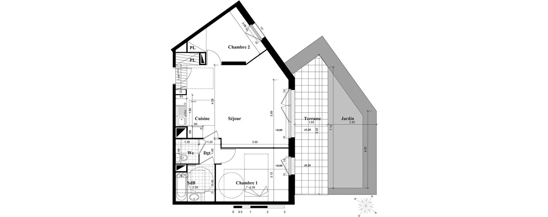 Appartement T3 de 62,23 m2 &agrave; Longjumeau Centre