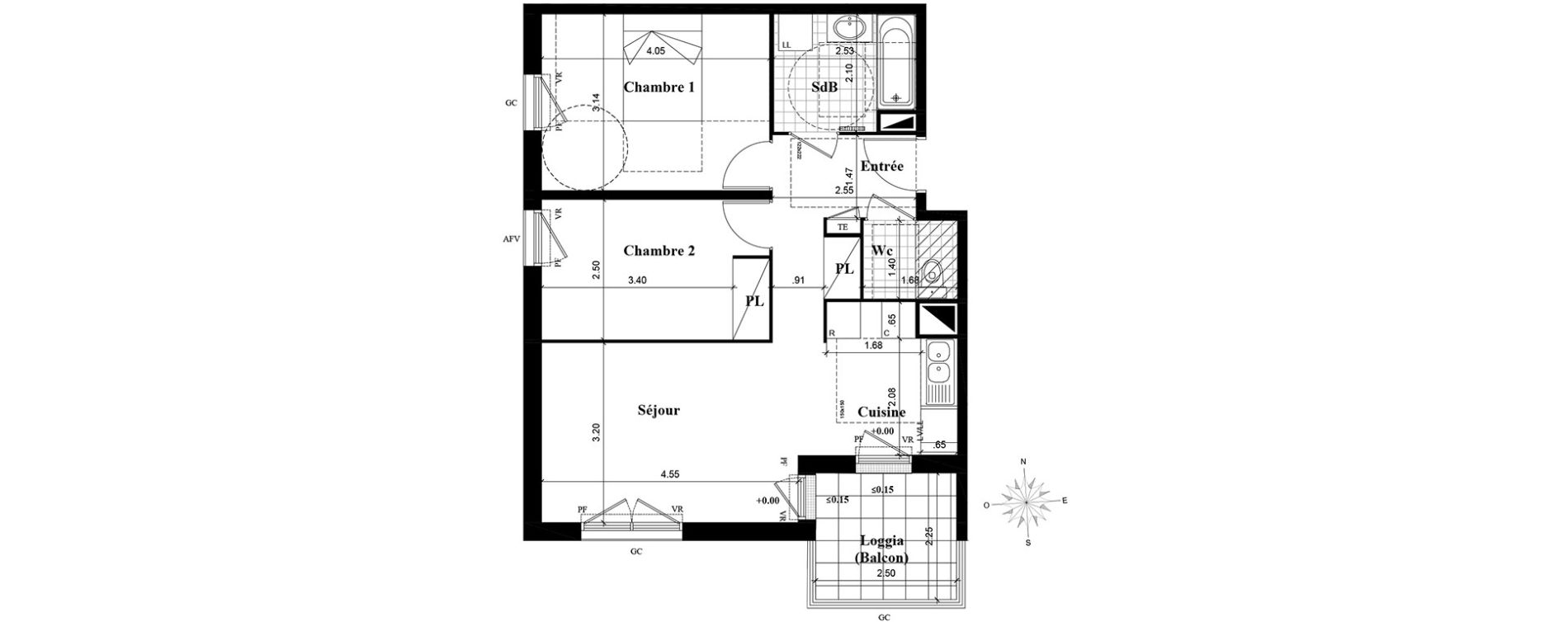 Appartement T3 de 62,61 m2 &agrave; Longjumeau Centre