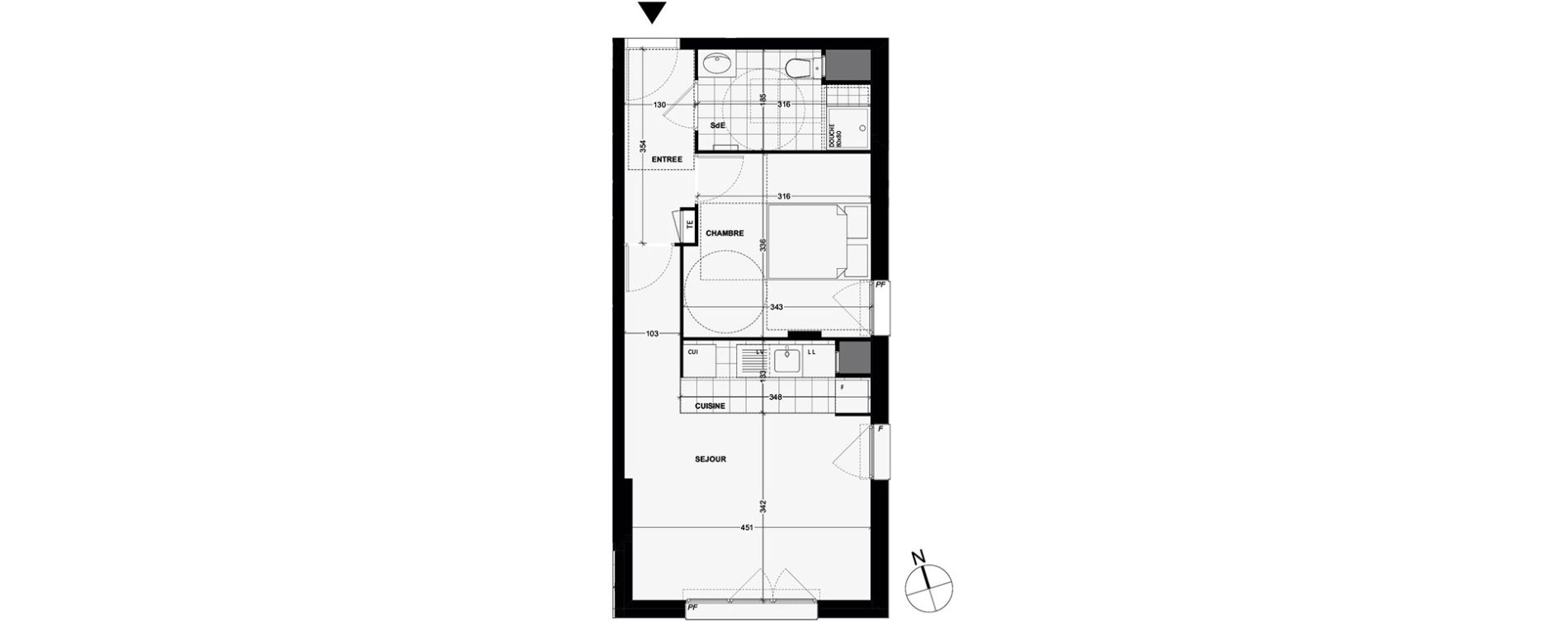 Appartement T2 de 43,10 m2 &agrave; Longjumeau Centre