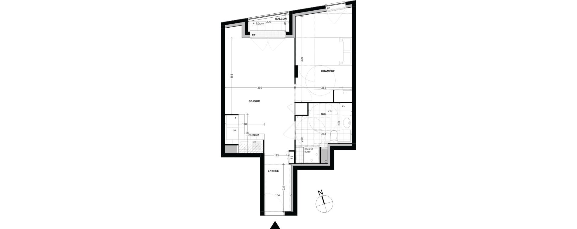 Appartement T2 de 44,00 m2 &agrave; Longjumeau Centre