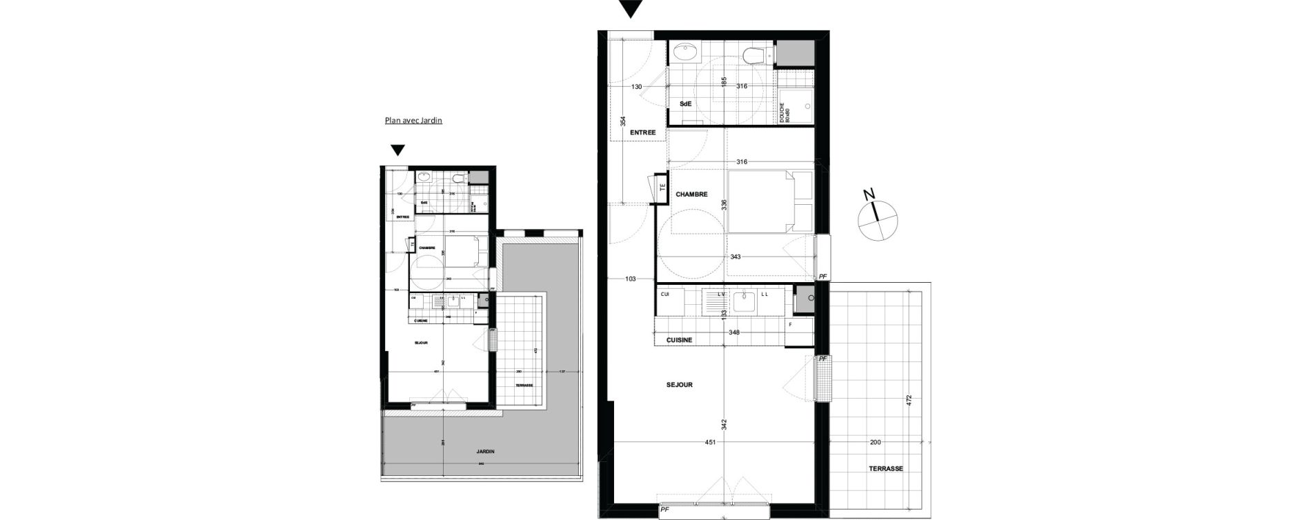 Appartement T2 de 43,30 m2 &agrave; Longjumeau Centre
