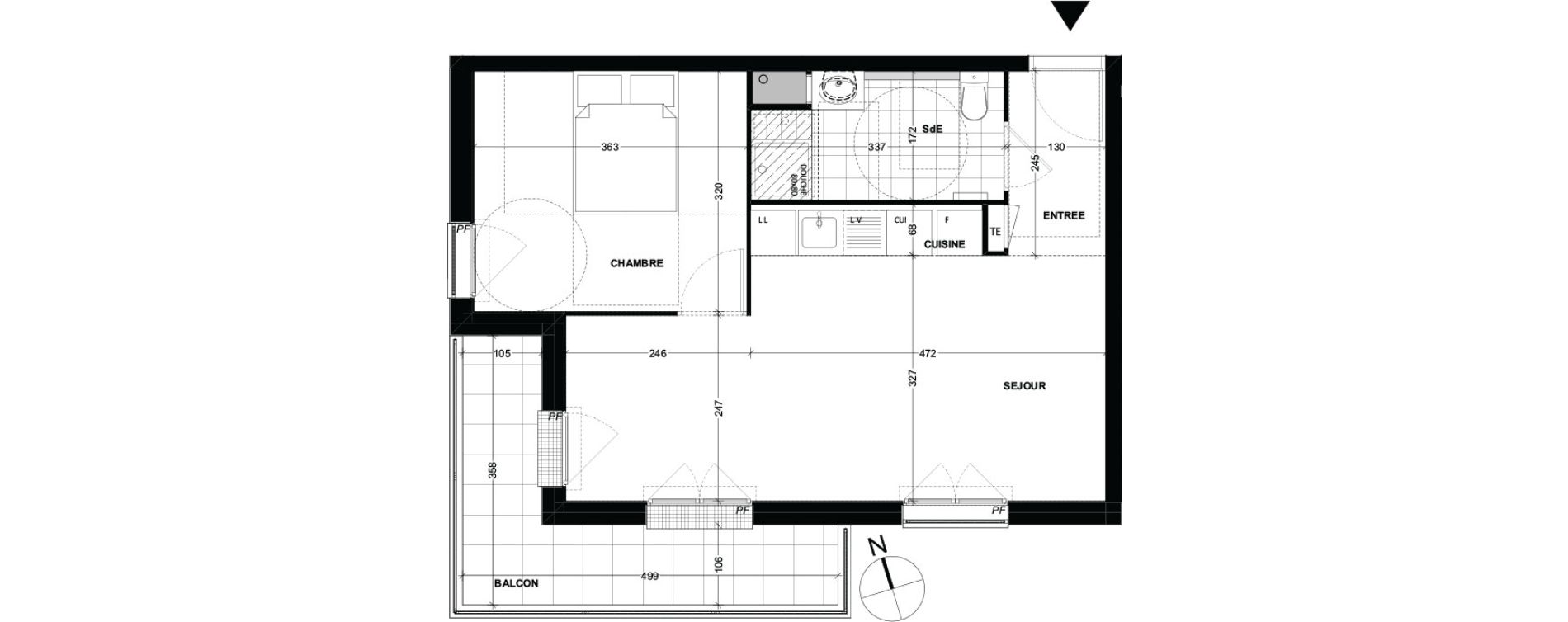 Appartement T2 de 43,80 m2 &agrave; Longjumeau Centre
