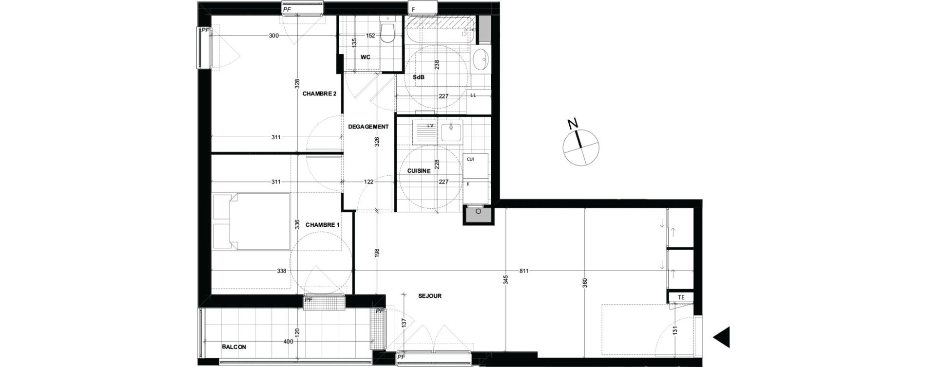 Appartement T3 de 63,70 m2 &agrave; Longjumeau Centre