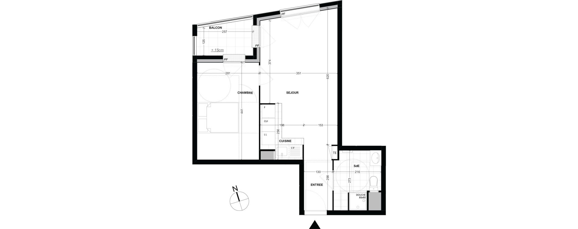 Appartement T2 de 43,20 m2 &agrave; Longjumeau Centre
