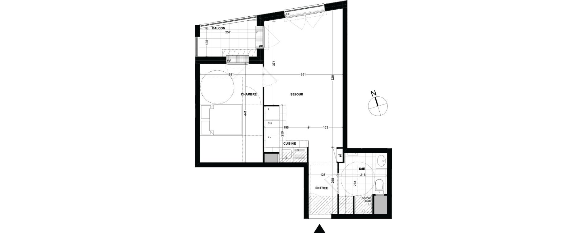 Appartement T2 de 43,20 m2 &agrave; Longjumeau Centre