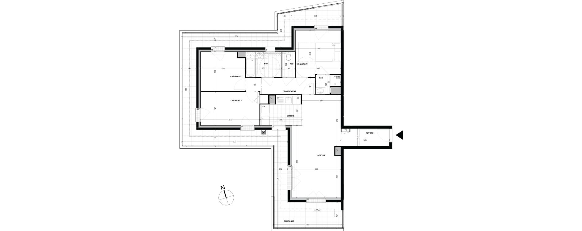 Appartement T4 de 82,00 m2 &agrave; Longjumeau Centre