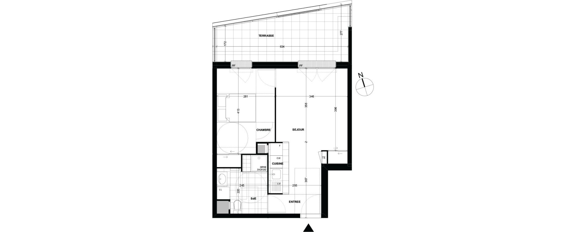 Appartement T2 de 39,80 m2 &agrave; Longjumeau Centre