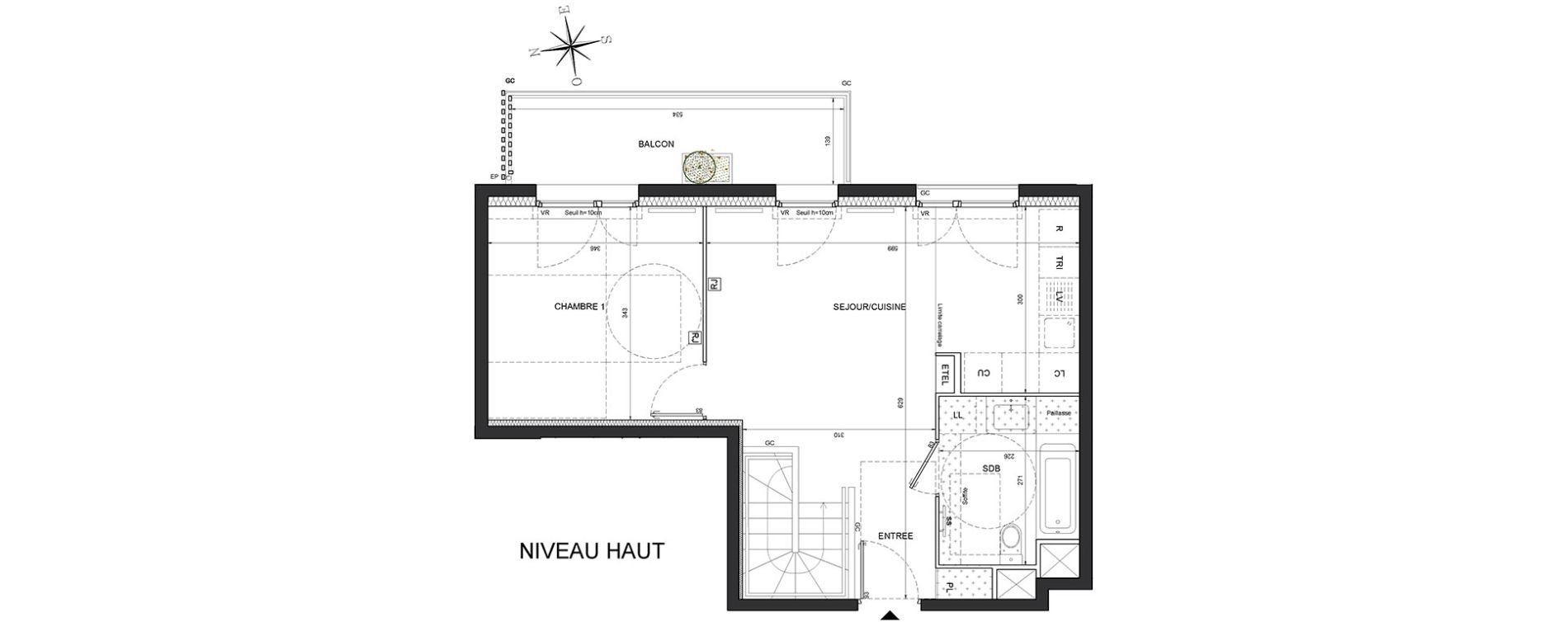 Appartement T4 de 82,70 m2 &agrave; Massy Vilgenis