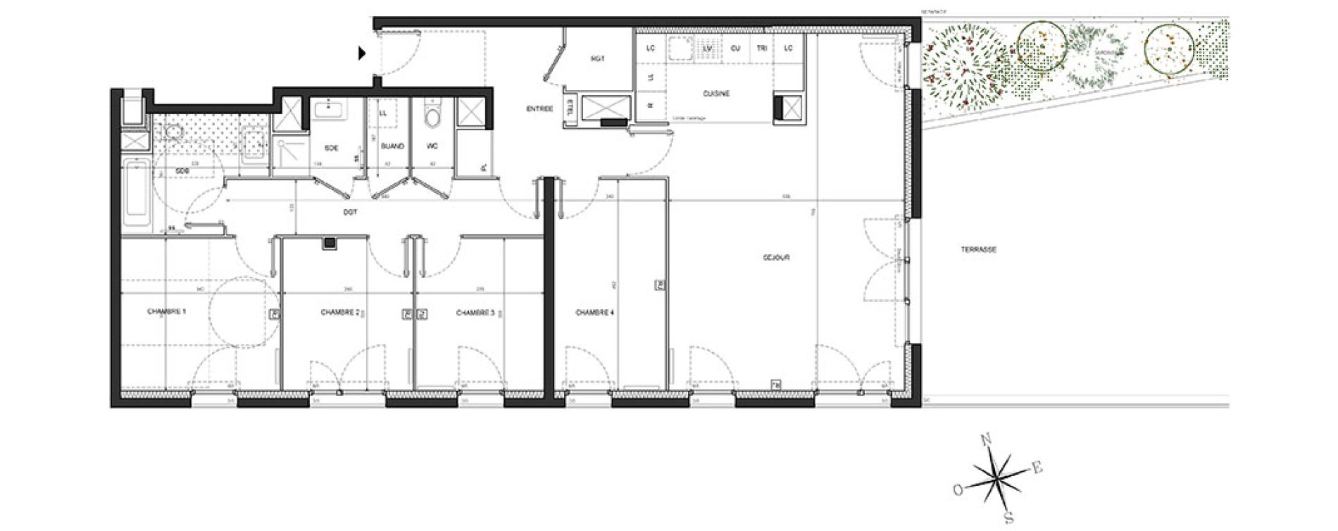 Appartement T5 de 113,16 m2 &agrave; Massy Vilgenis