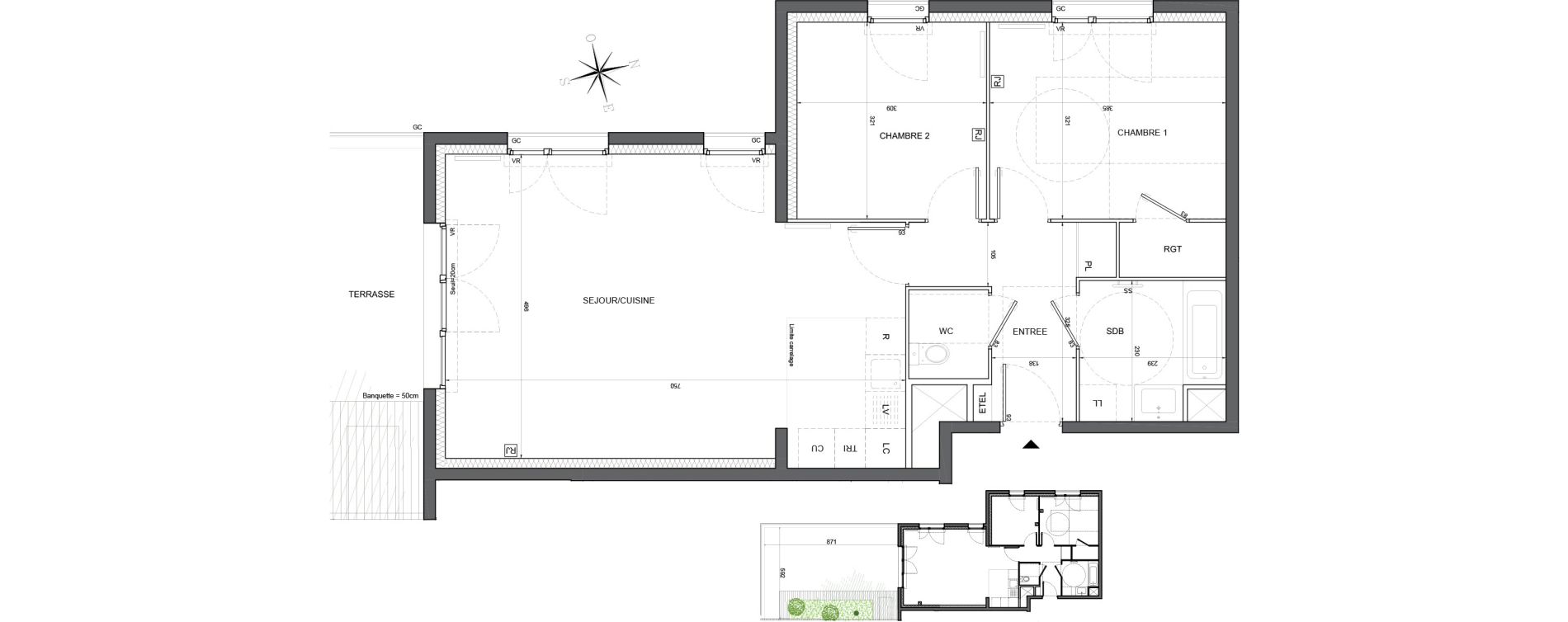 Appartement T3 de 72,37 m2 &agrave; Massy Vilgenis