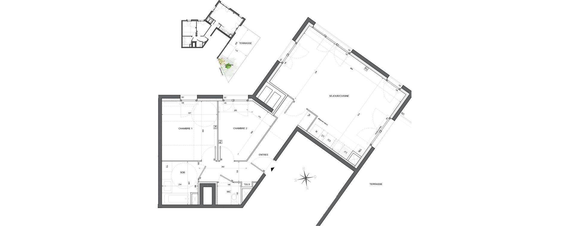 Appartement T3 de 70,15 m2 &agrave; Massy Vilgenis