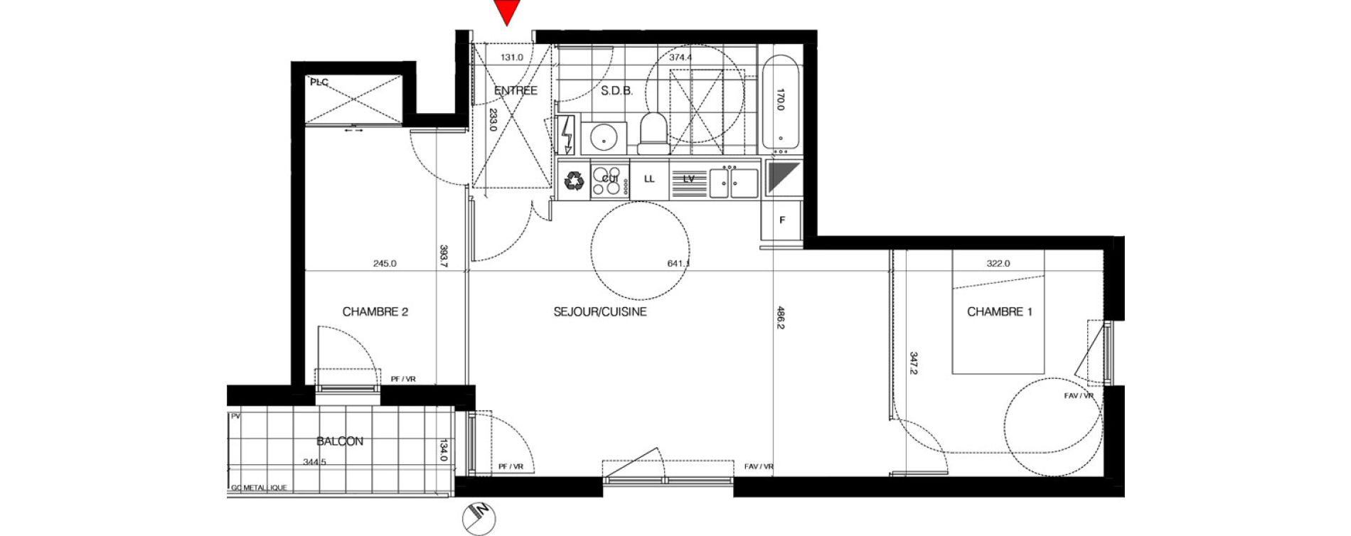Appartement T3 de 59,10 m2 &agrave; Massy Opera ii