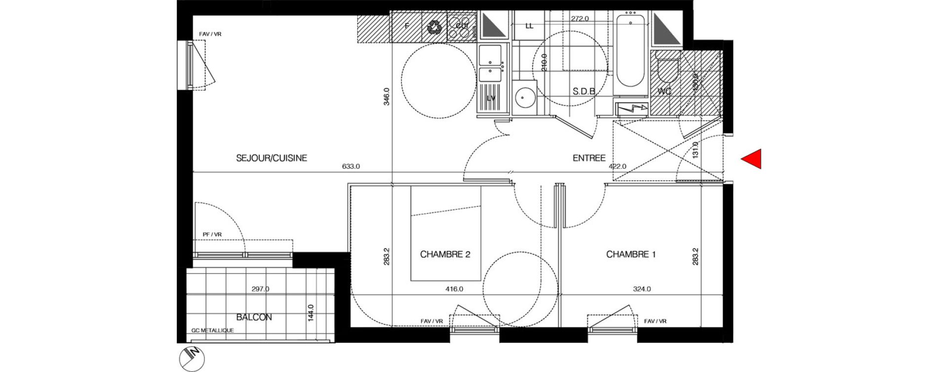 Appartement T3 de 59,16 m2 &agrave; Massy Opera ii