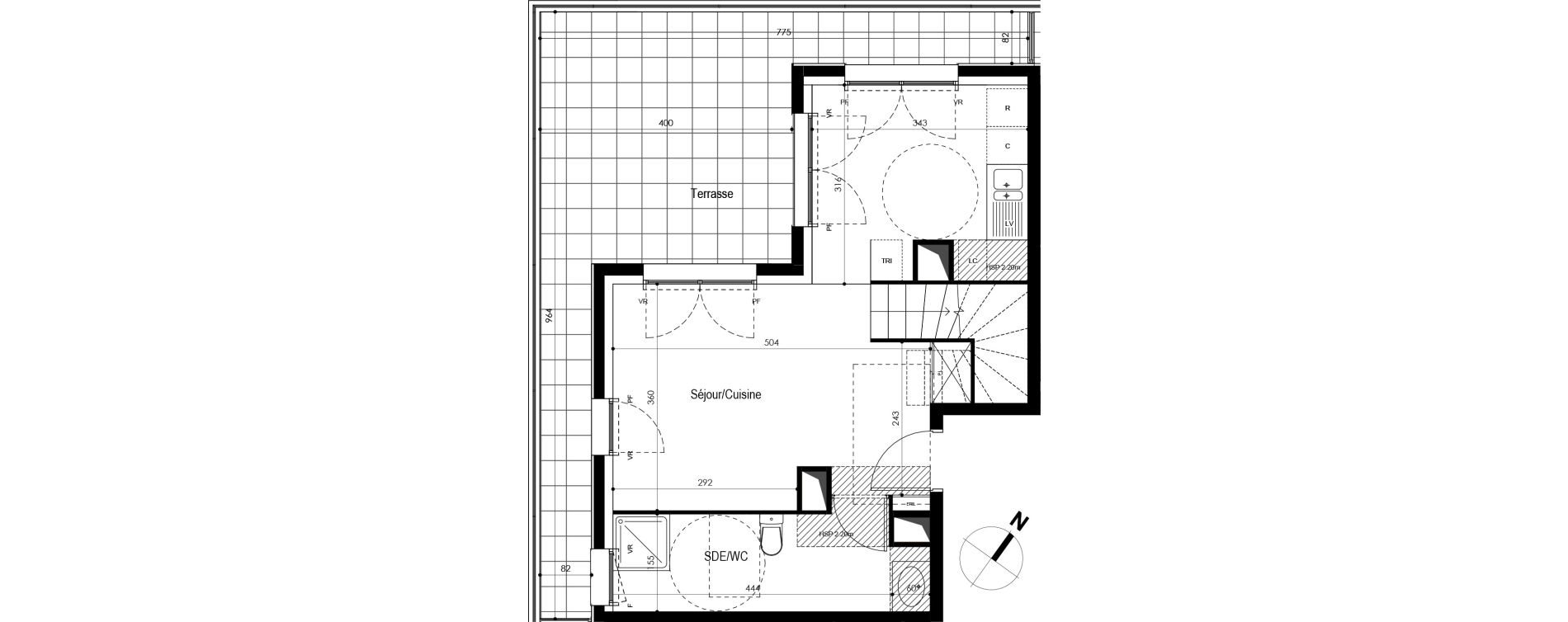 Appartement T5 de 97,20 m2 &agrave; Massy Atlantis