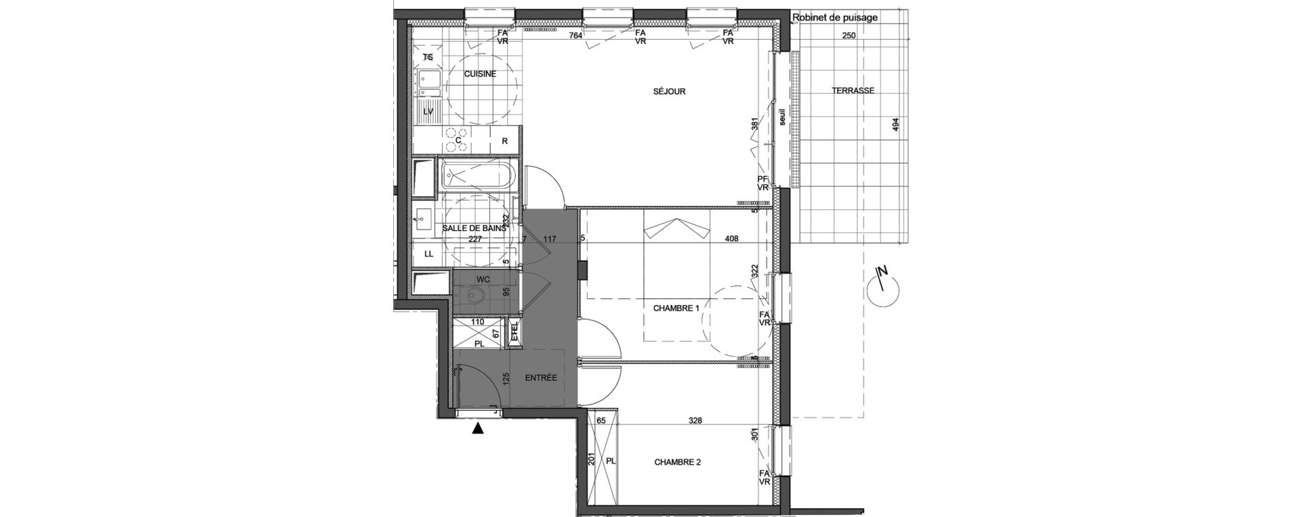 Appartement T3 de 65,17 m2 &agrave; Massy Vilgenis
