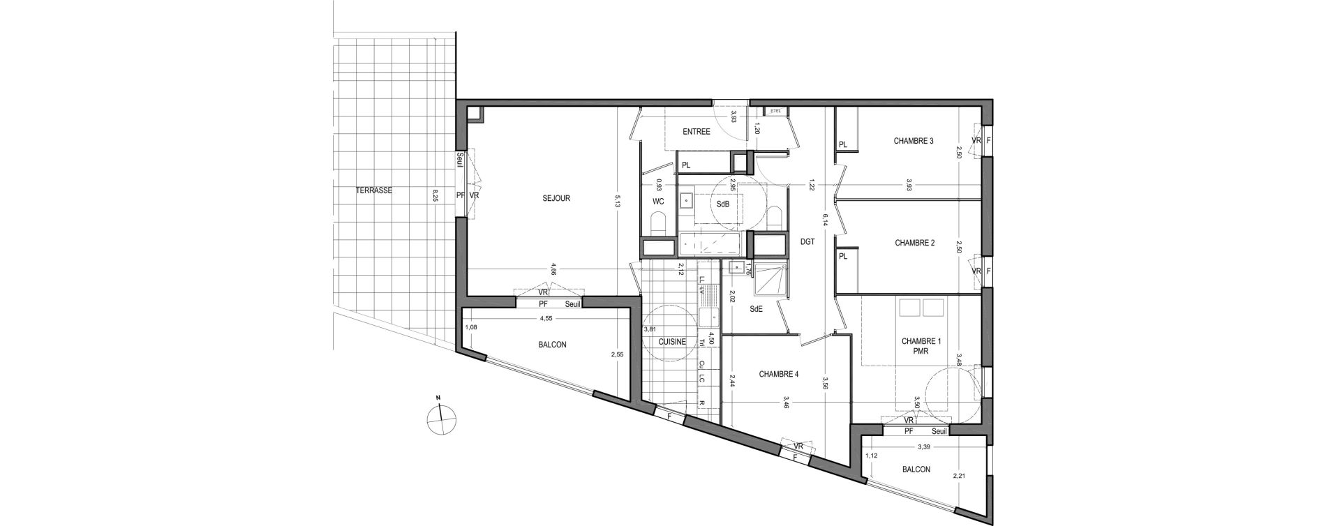 Appartement T5 de 99,90 m2 &agrave; Massy Vilgenis