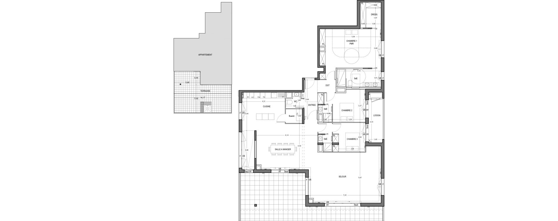 Appartement T4 de 161,20 m2 &agrave; Massy Vilgenis