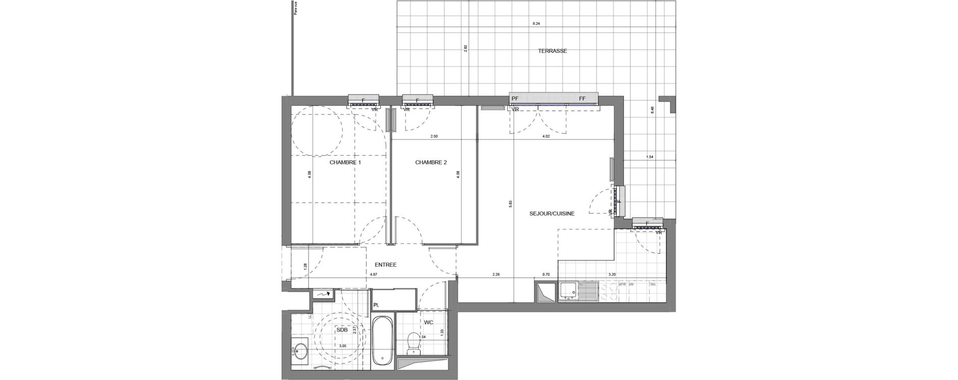 Appartement T3 de 65,18 m2 &agrave; Massy Vilgenis