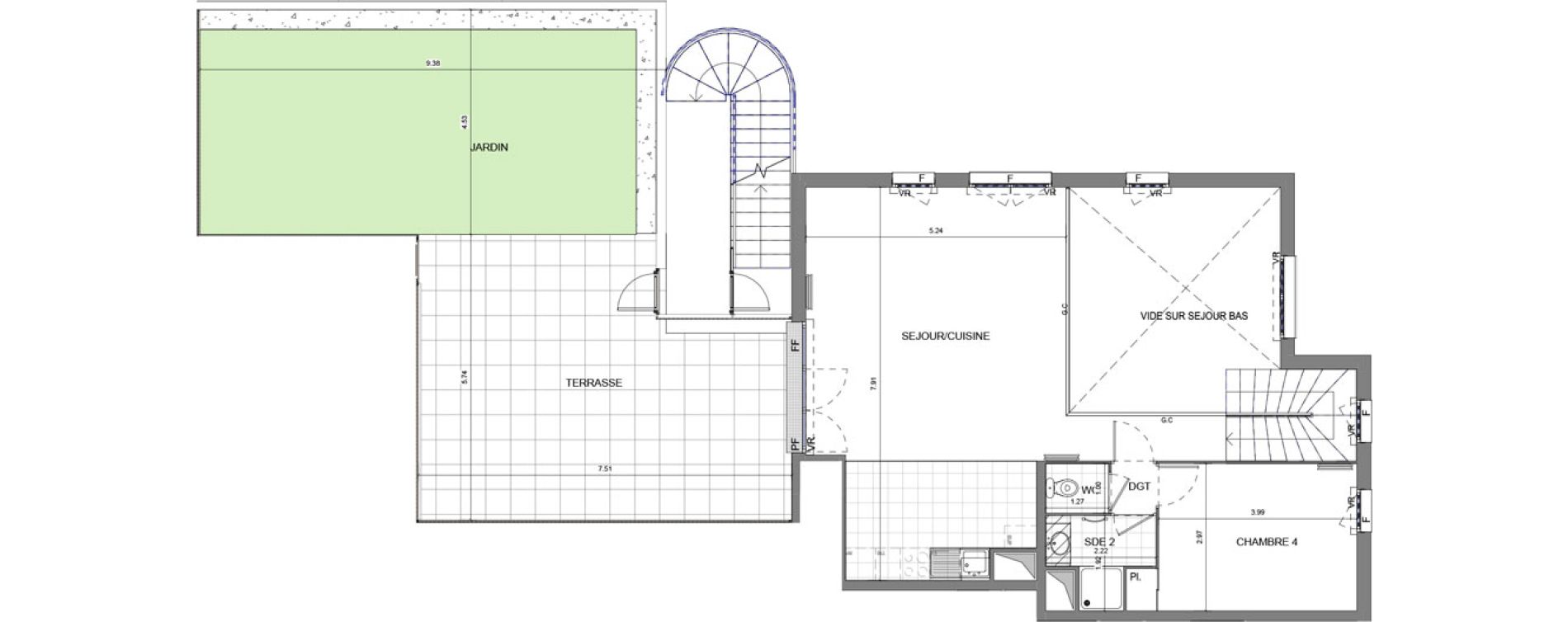 Duplex T5 de 137,58 m2 &agrave; Massy Vilgenis