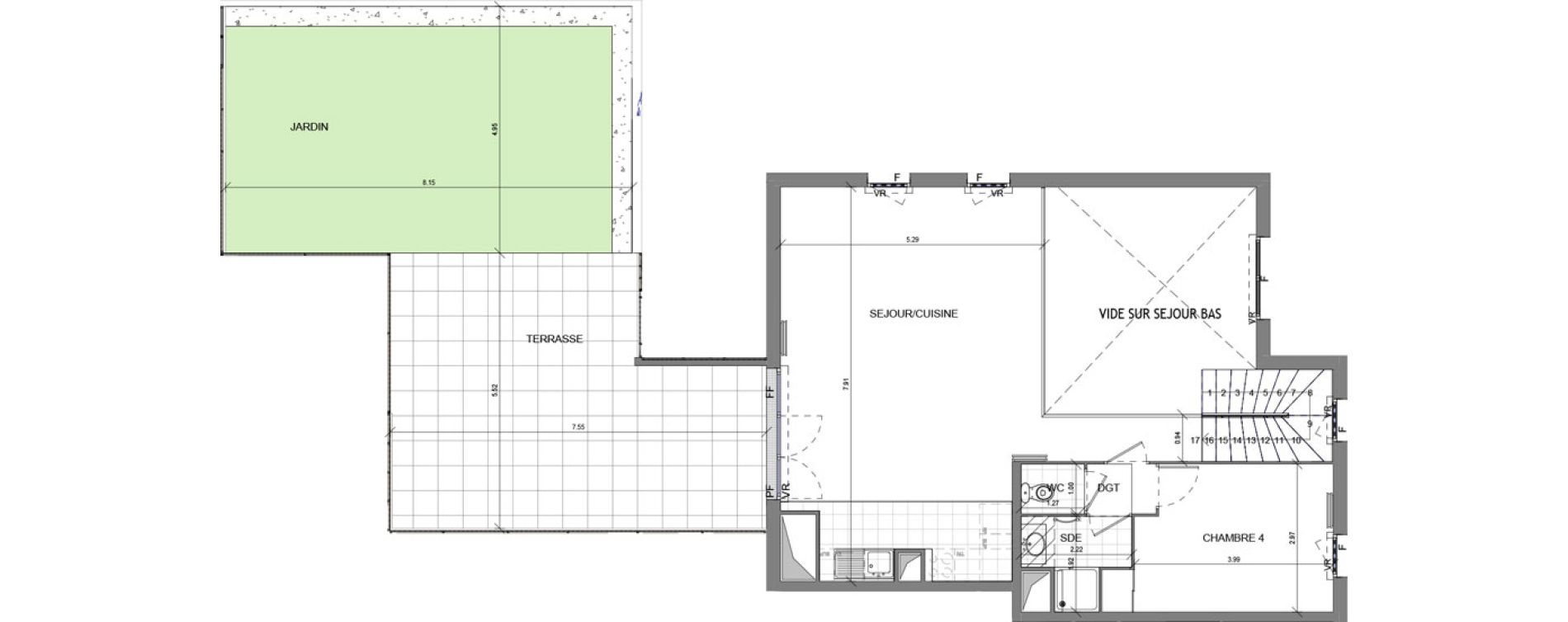 Duplex T5 de 138,28 m2 &agrave; Massy Vilgenis