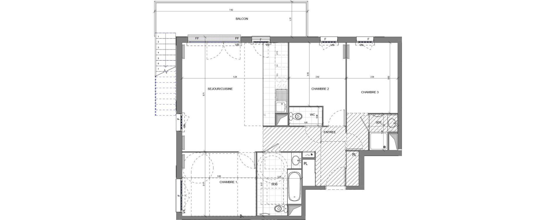 Appartement T4 de 79,19 m2 &agrave; Massy Vilgenis