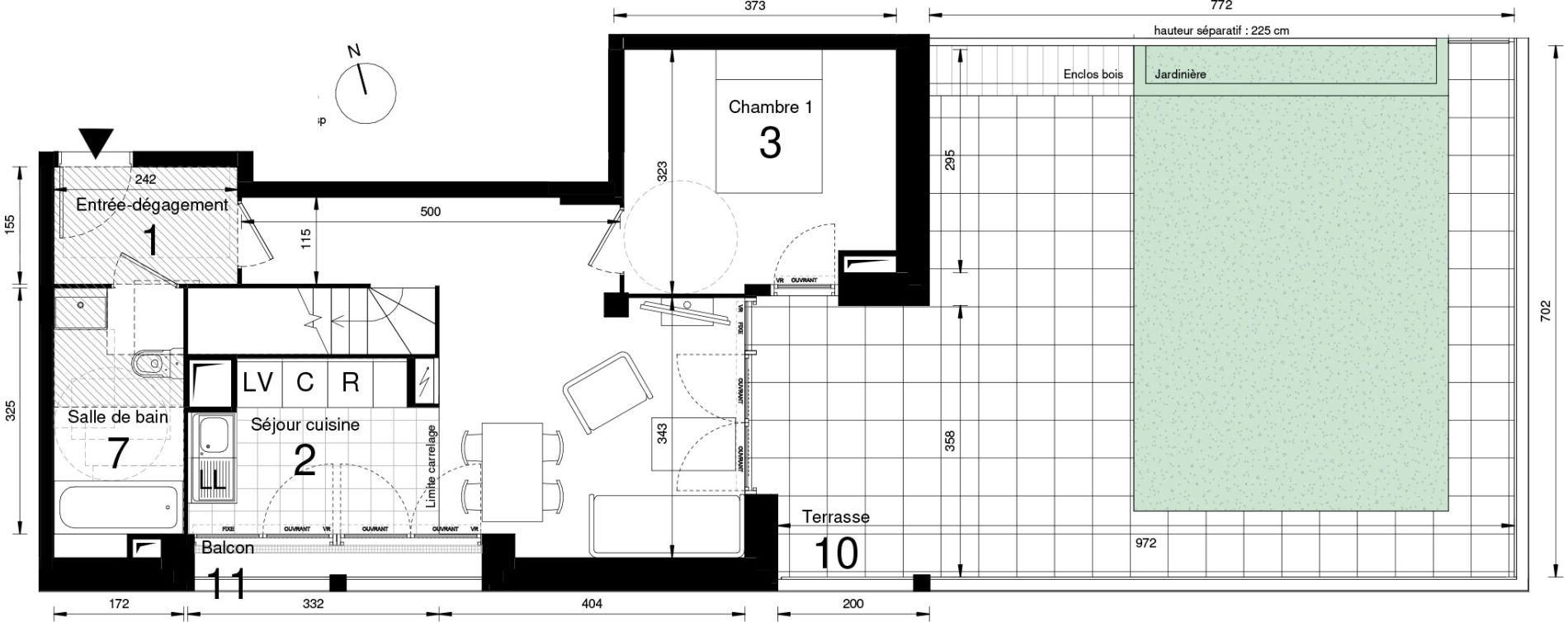 Duplex T5 de 93,64 m2 &agrave; Massy Opera