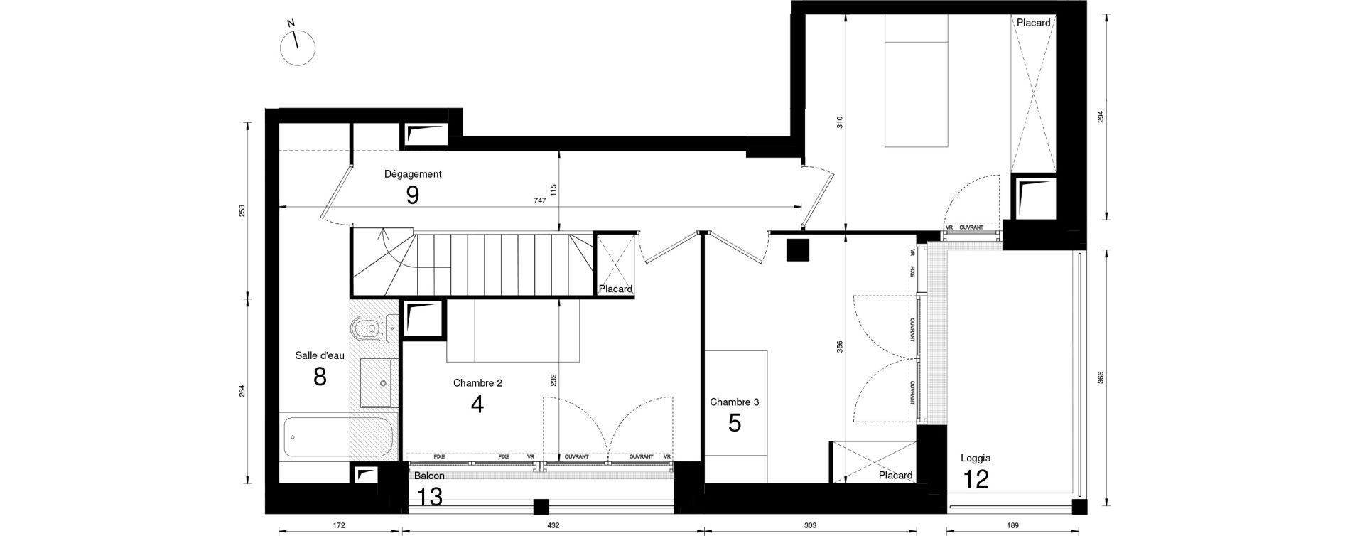 Duplex T5 de 93,64 m2 &agrave; Massy Opera