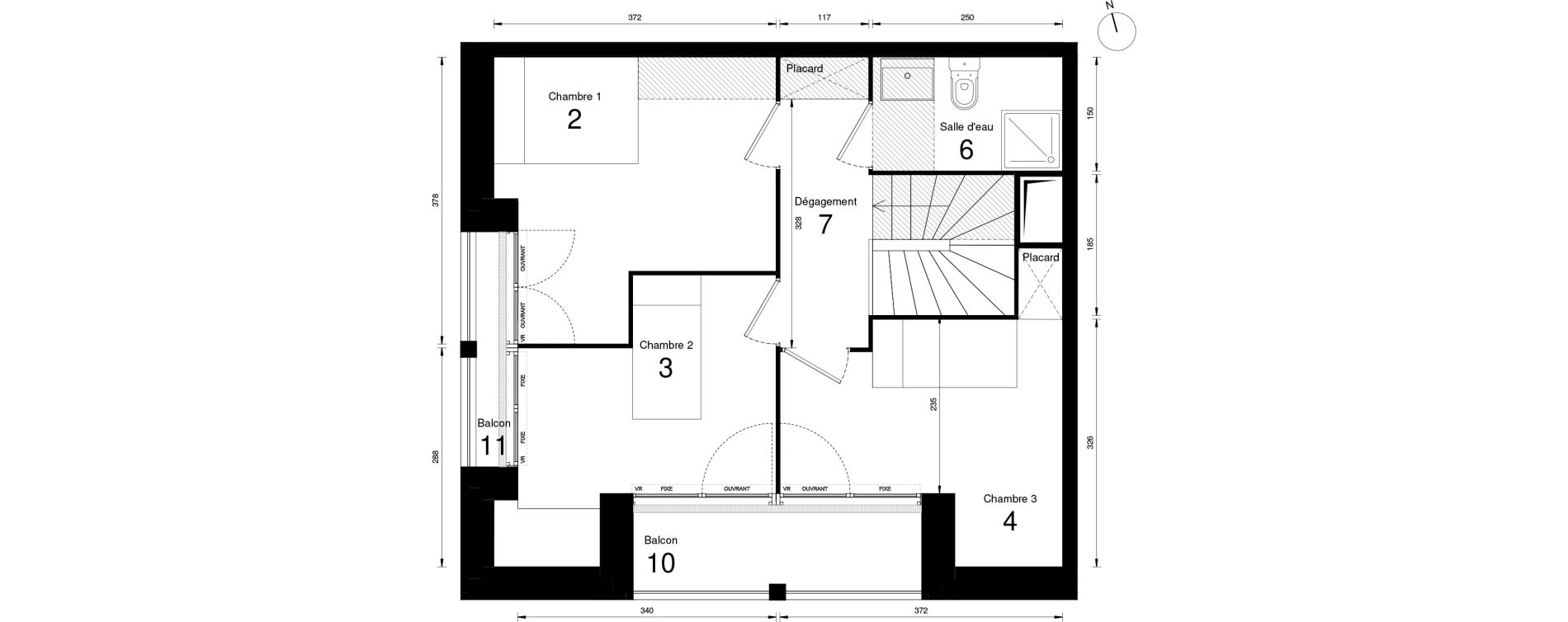 Duplex T4 de 79,63 m2 &agrave; Massy Opera