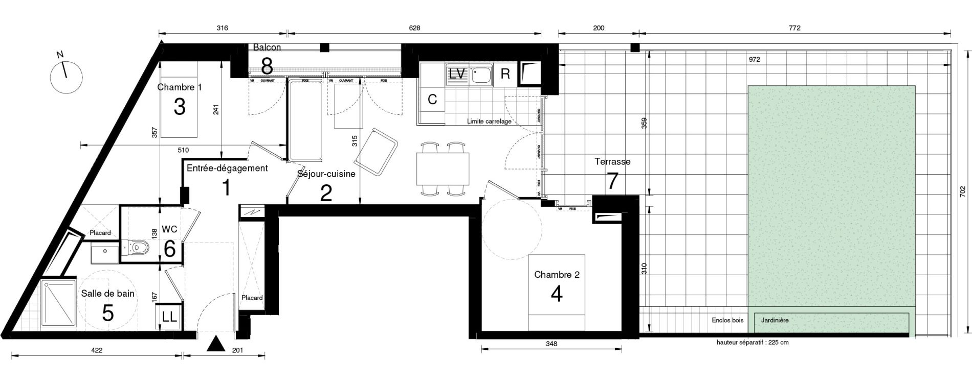 Appartement T3 de 60,60 m2 &agrave; Massy Opera