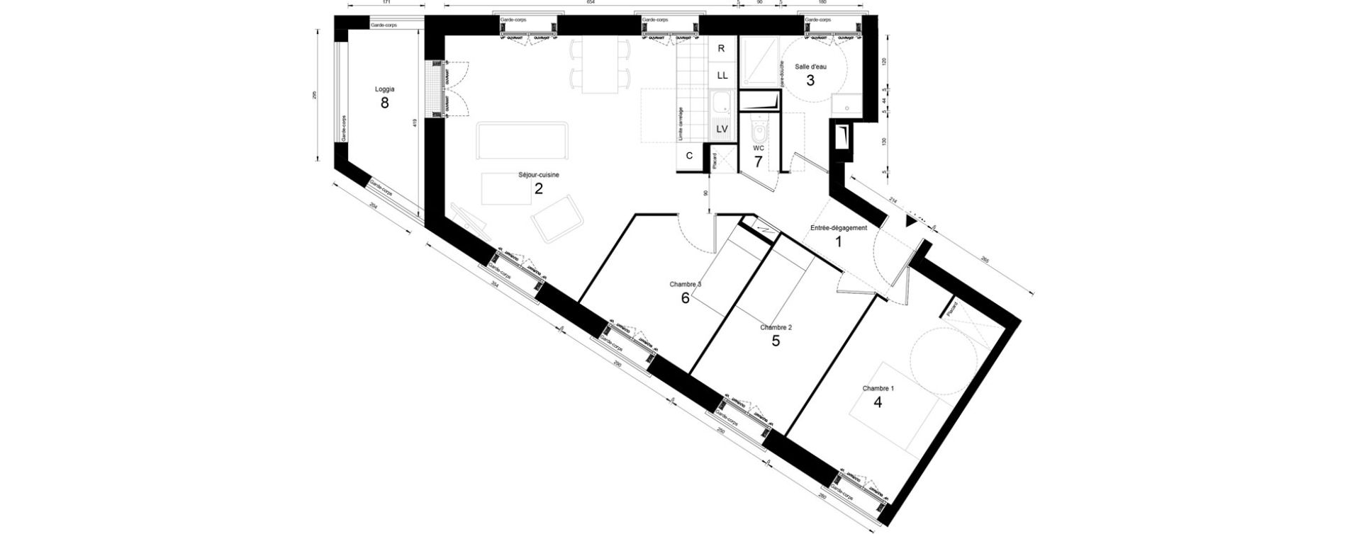Appartement T4 de 73,73 m2 &agrave; Massy Opera
