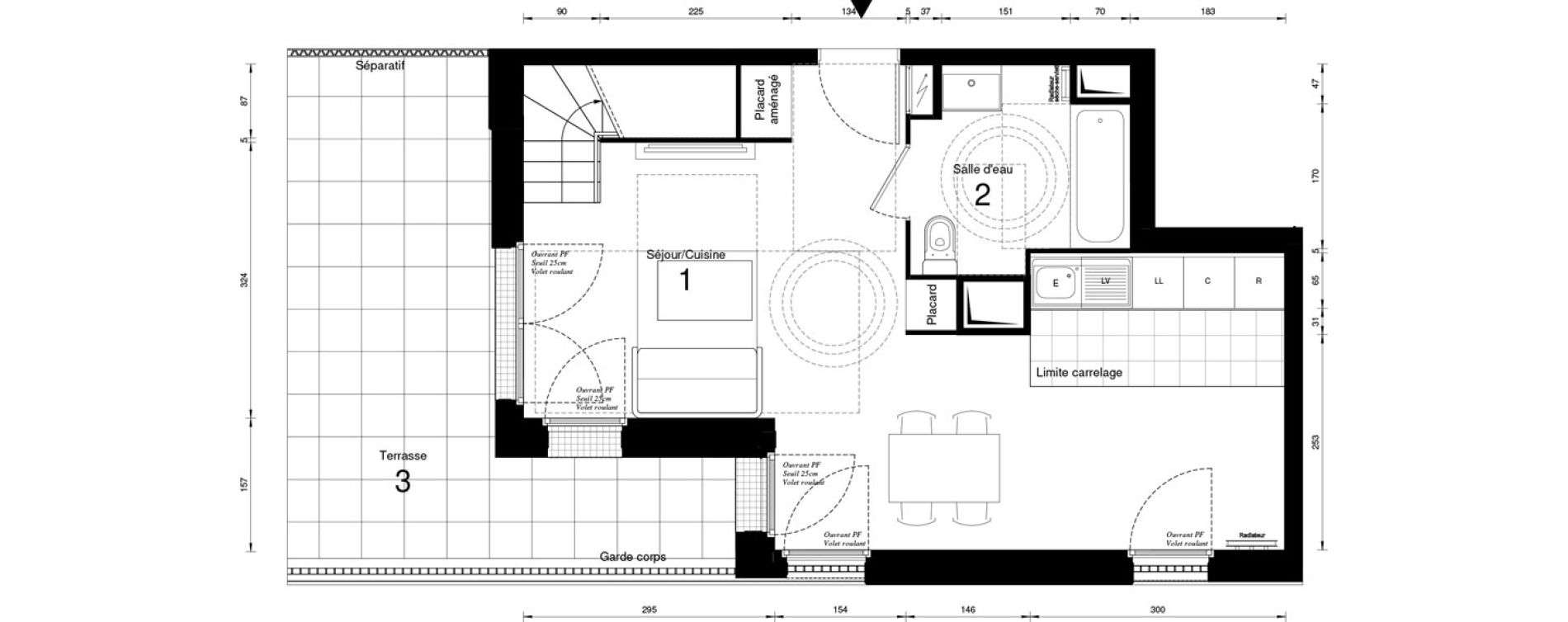 Duplex T4 de 86,54 m2 &agrave; Massy Opera