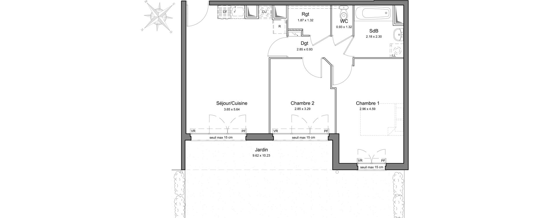 Appartement T3 de 55,23 m2 &agrave; Mennecy Centre
