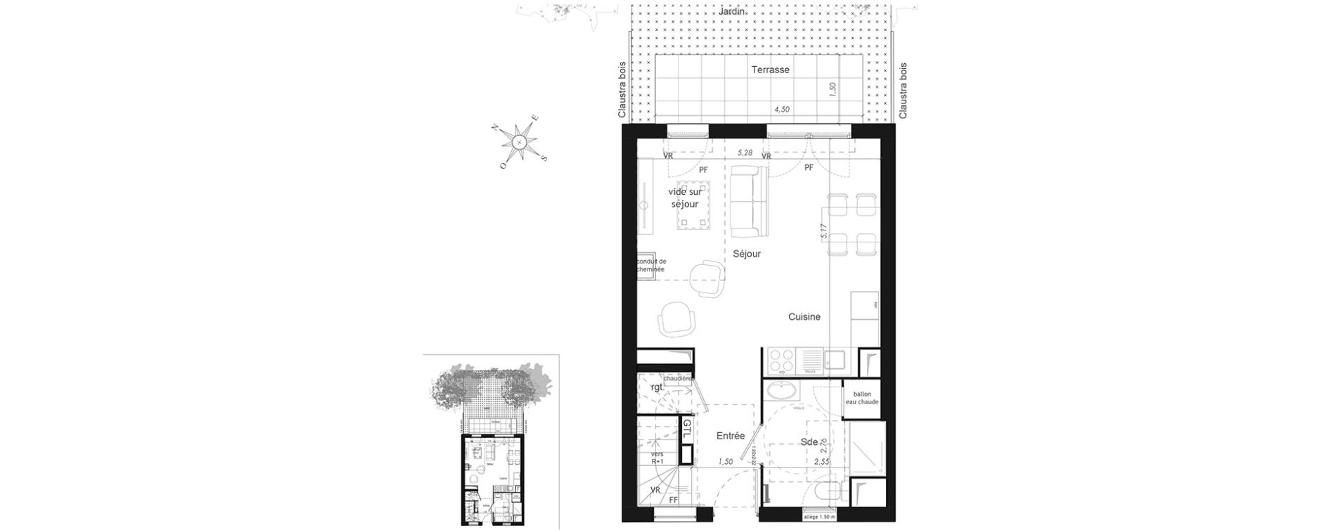 Maison T4 de 94,63 m2 &agrave; Mennecy Centre
