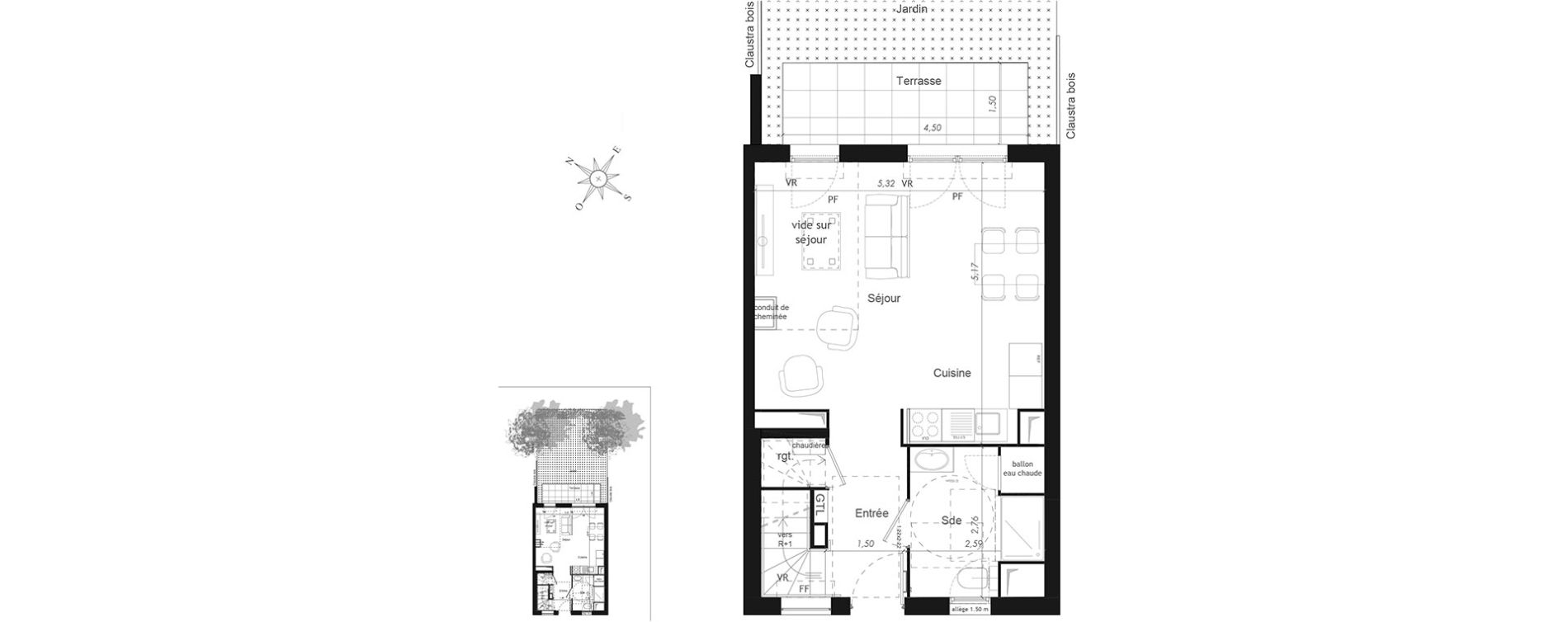 Maison T4 de 92,88 m2 &agrave; Mennecy Centre