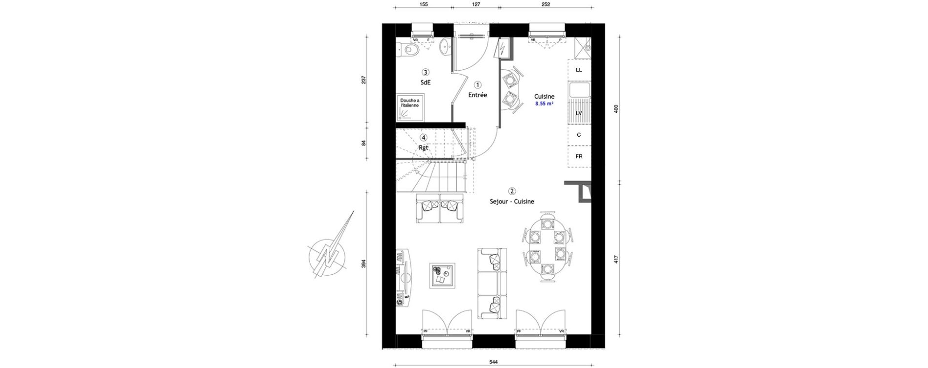 Maison T4 de 82,18 m2 &agrave; Montgeron Centre