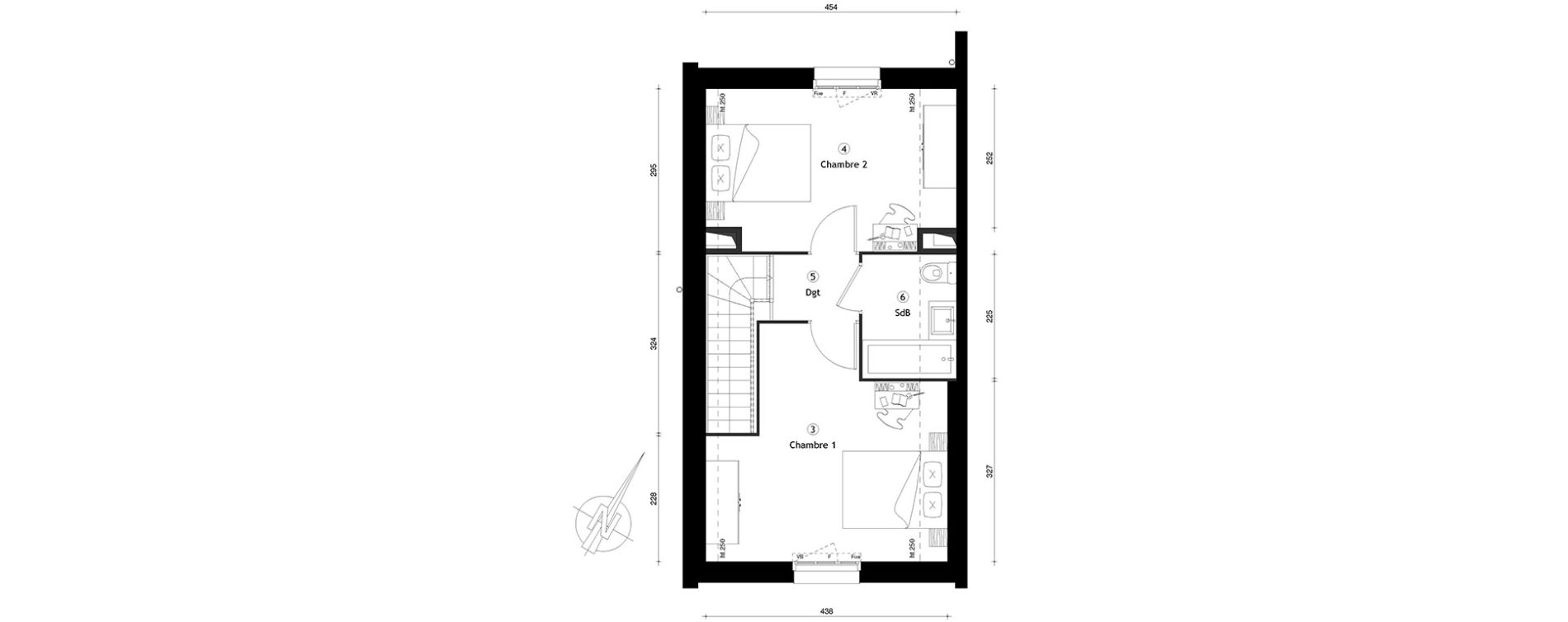 Duplex T3 de 69,23 m2 &agrave; Montgeron Centre
