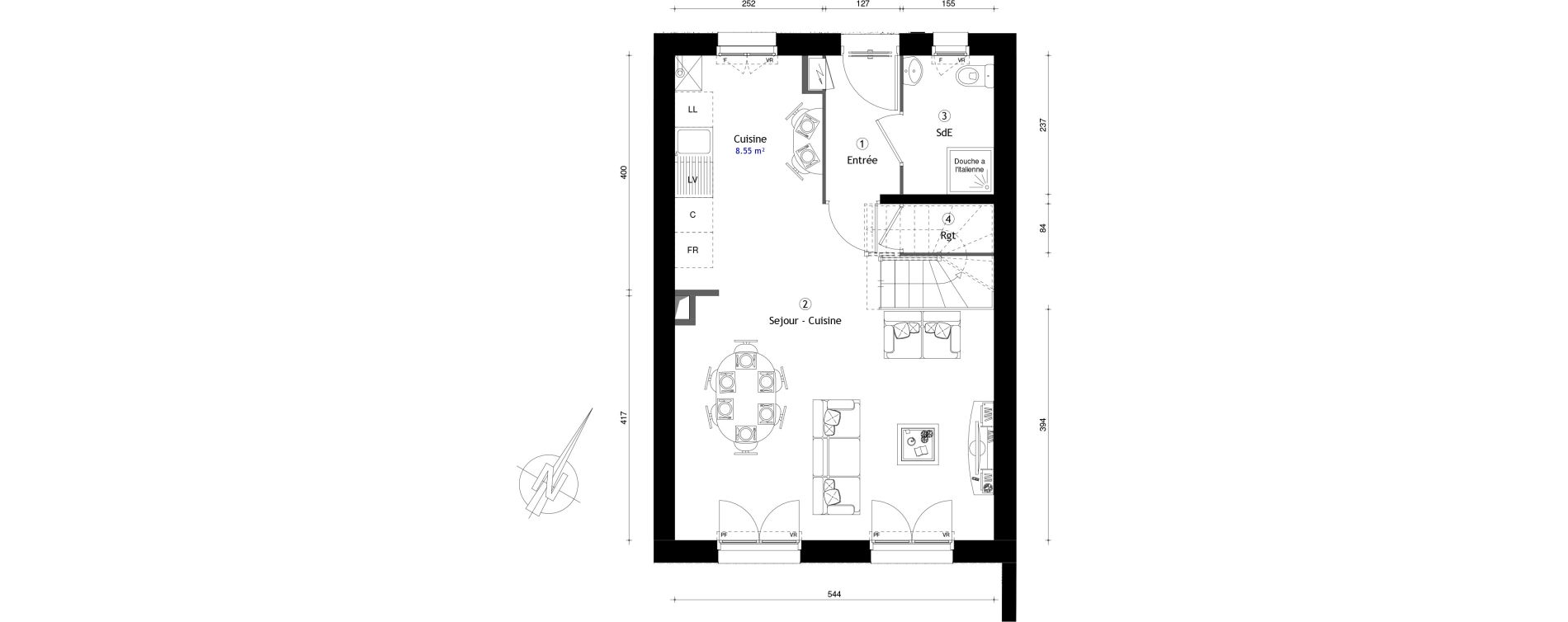 Maison T4 de 82,18 m2 &agrave; Montgeron Centre